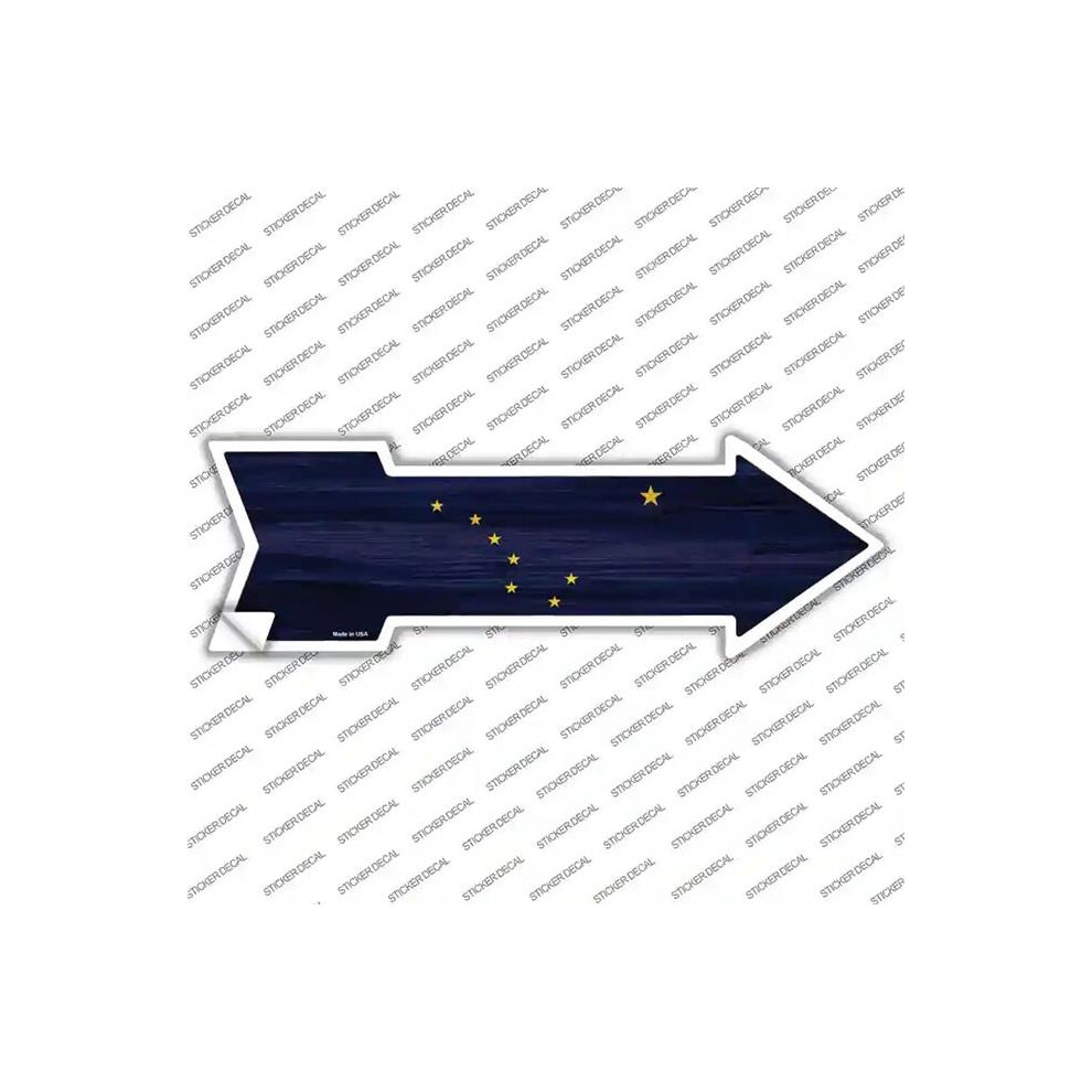 Smart Blonde A-523S-Xl Alaska State Flag Novelty Arrow Sticker Decal - Extra Large 792636335983