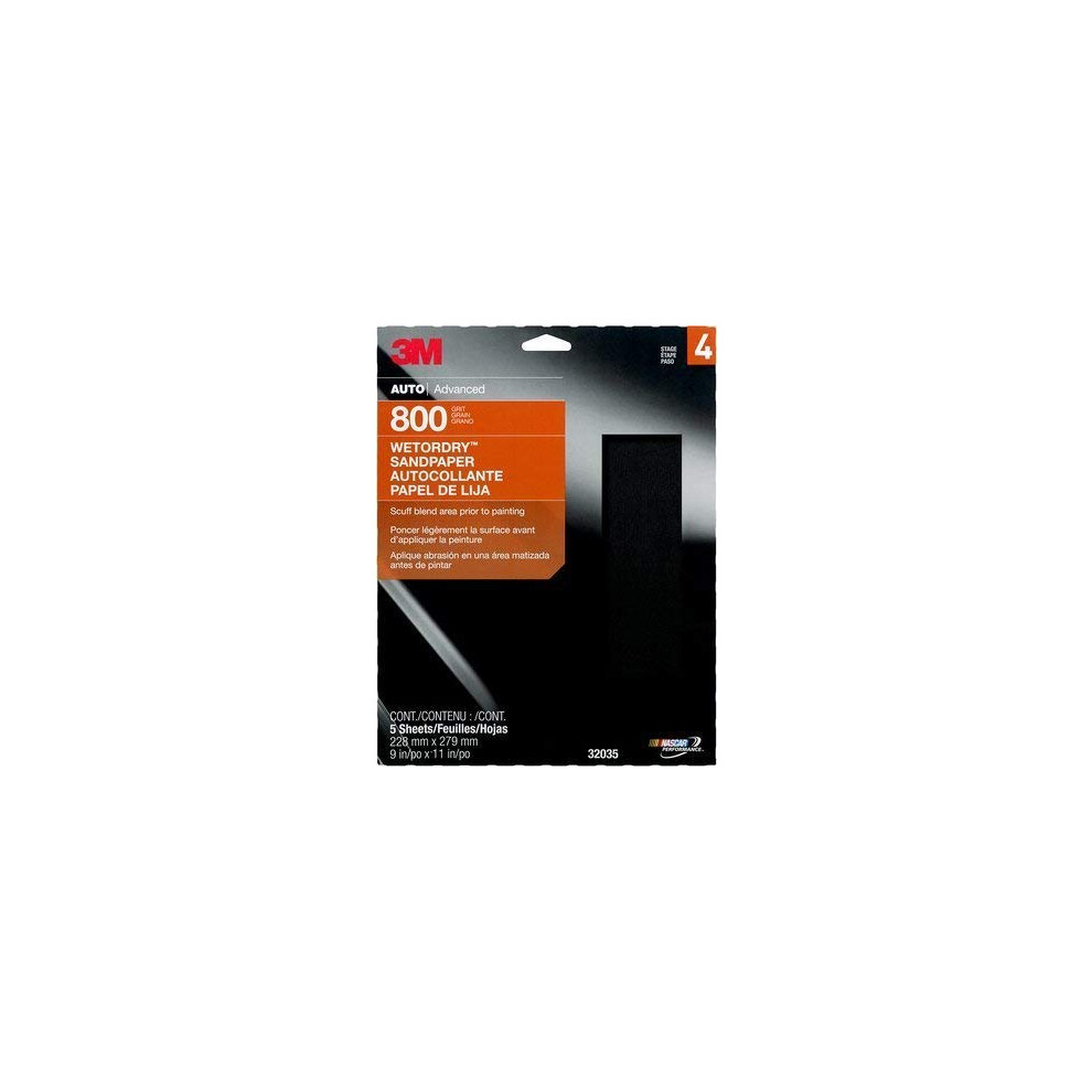 3M WetordrySandpaper  32035  800 Grit  9 inch x 11 inch