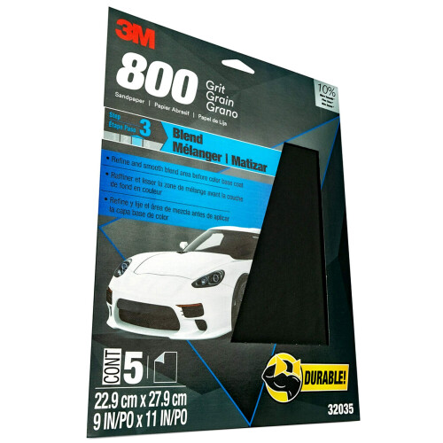 3M 3m WetordrySand Paper 32035 800 Grit 9 polegadas x 11 polegadas 1