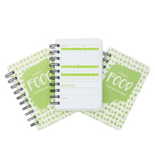 Paper Junkie Calorie Tracker Journal 3-balen 5,7"" x 3,6"" kapesn spirla mekk obal 3mescn sledovn jdla a zznam jdla poctadlo kalori