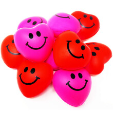 4E's Novelty Heart Stress Balls Bulk 48 Pack - Valentines Squishies - for Class Valentines Party Favors for Kids Valentines Day Gifts for Kids Class
