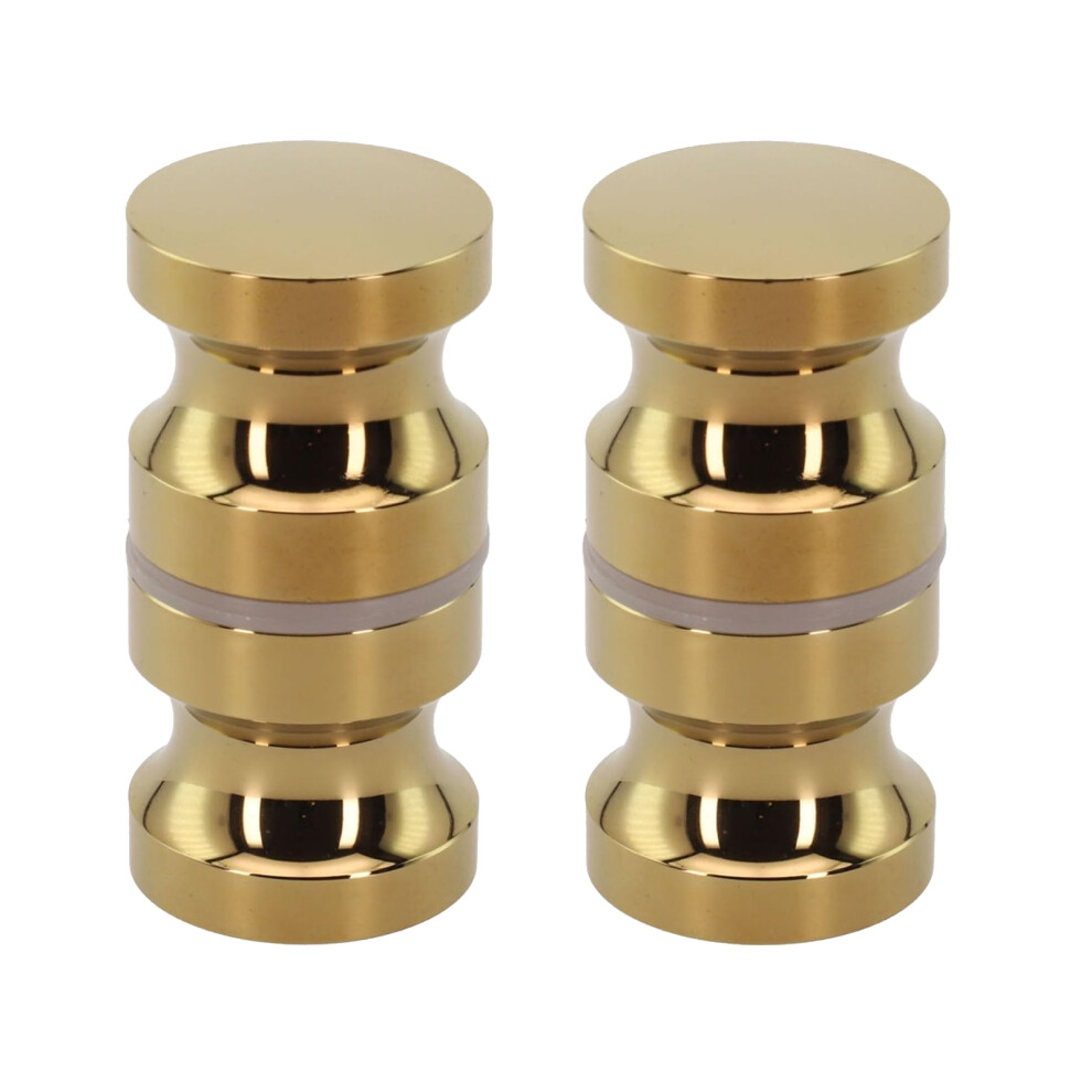 Nes Home Round Brushed Brass Aluminium Shower Door Knob Handle Set Of 2