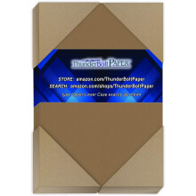 50 Hojas de papel de cartulina de bolso marrn - 4.5 x 6.5 pulgadas Tamao de la invitacin - Cubierta de 80 lb/libra | Peso de la tarjeta 216 GS