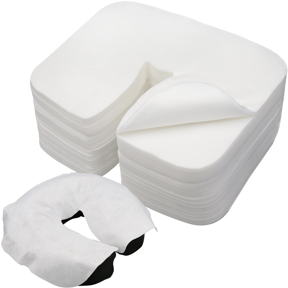 Lot de 500 prot   ge-t   tes jetables de qualit    m   dicale, ultra doux, luxueux et non adh   sifs, pour tables et fauteuils de massage.