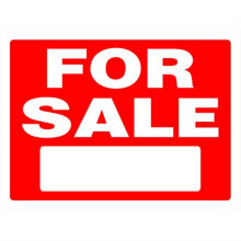 5028891 SKILT TIL SALG 18X24"""""""" Hillman English Red Til salg Skilt 18"" H X 24"" B (pakke med 6)