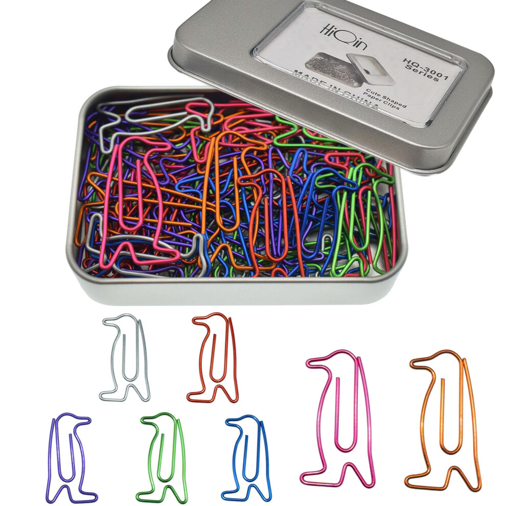 60 pcs Penguin Paper Clips Cute Animal Shaped Colored Paperclips  Penguin Valentines Gift Idea-image-OPC-PGBVRBH-NEW