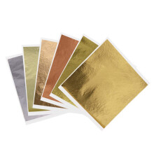 600stk Kinno Gold Leaf Sheets Metalblad til hjemmev?gramme Loftsm?bler Dekoration 6 farver 315 af 335 tommer