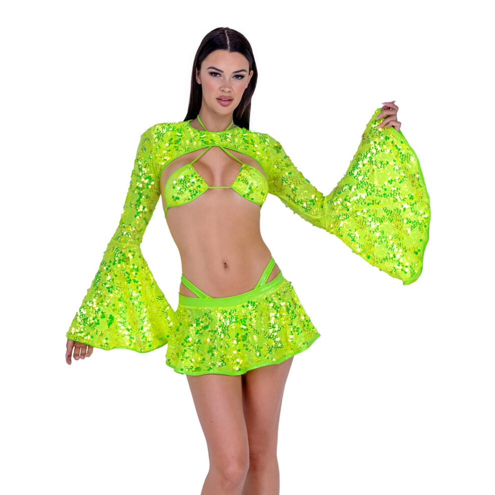 6414 - Jupe    vas   e     sequins