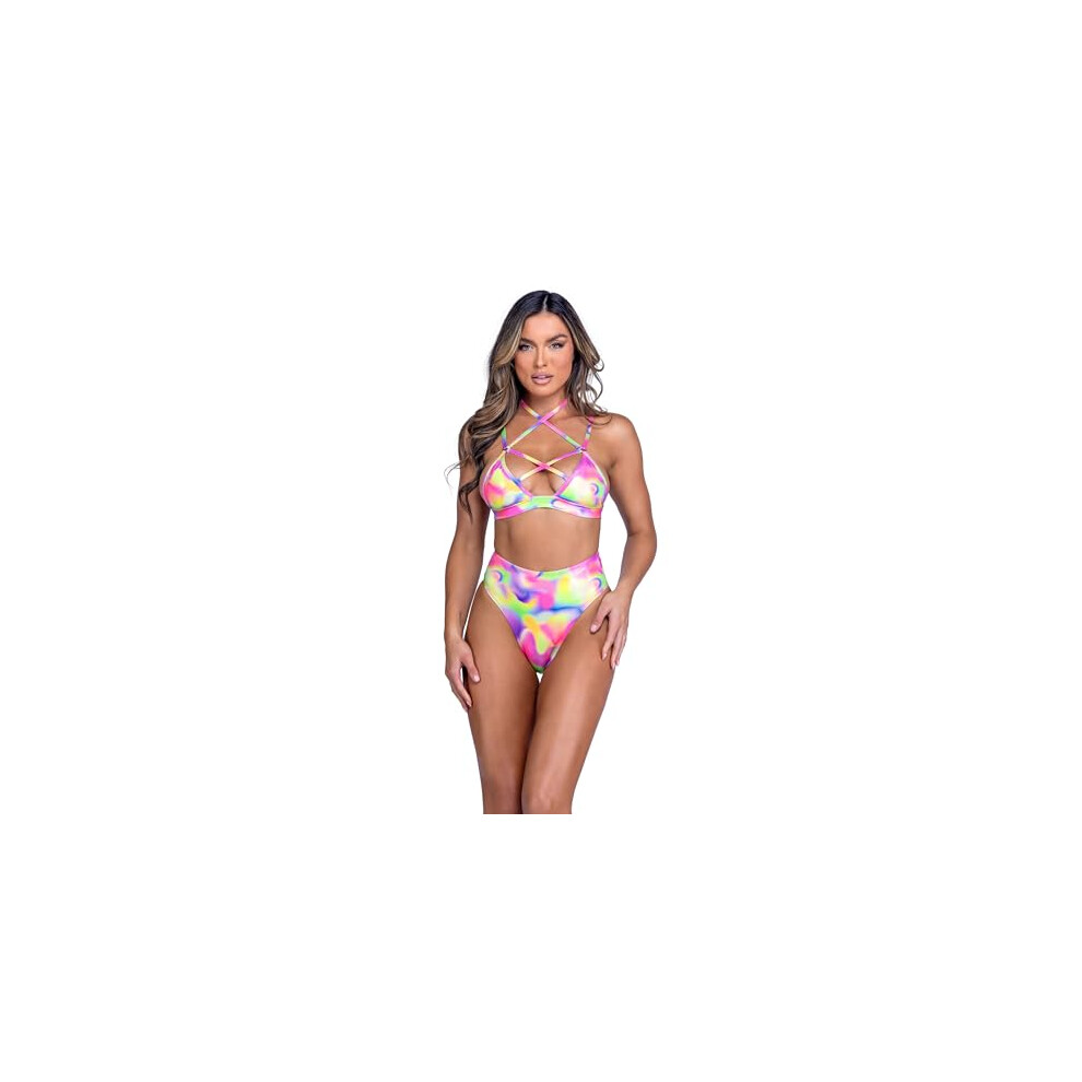 6465 - Short taille haute multicolore scintillant