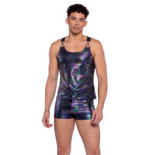 6529 - Rainbow Shimmer Camouflage Tank Top