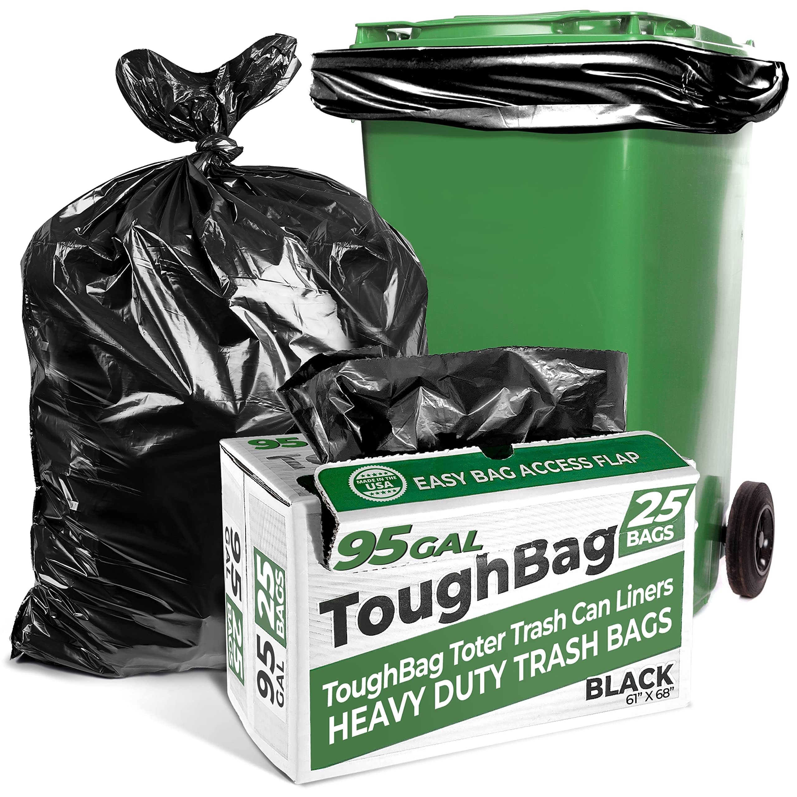 Sacs Poubelle 55 Gallons 2.0 MIL – Résistants Et Énormes – Lot De 50