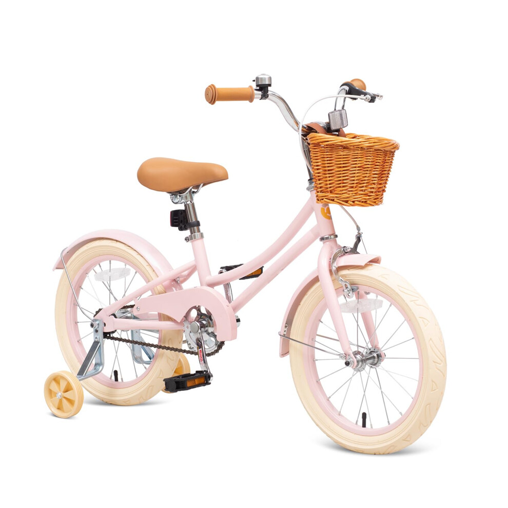 ACEGER Girls Bike with Basket  Kids Bicycle for 3-13 Years  Included Coaster Brake & Caliper Brake  14 16 18 Inch with Training Wheels  20 Inch with K