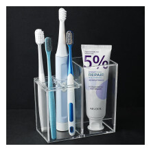 Supports de brosse a dents en acrylique pour salle de bain 5 emplacements brosse a dents et dentifrice Organisateur d'organisateur decor de maiso