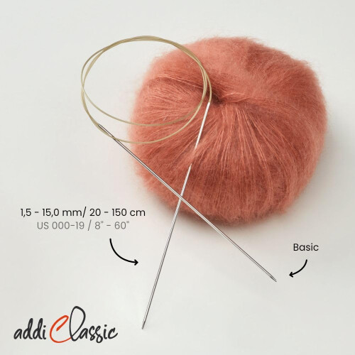 Addi 150 cm 3,25 mm rund strikkepind 2
