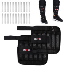 Justerbara Ankelvikter, Benhandledsvikter, Avtagbara Benvikter för Fitness, 1Par 2Pack (Max 11 LBS)
