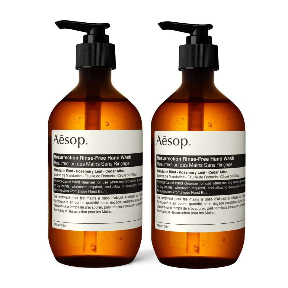 Aesop Resurrection Aromatique Hand Wash | Gentle Cleanser with Orange  Rosemary and Lavender Oils | 16.9 oz  Pack of 2