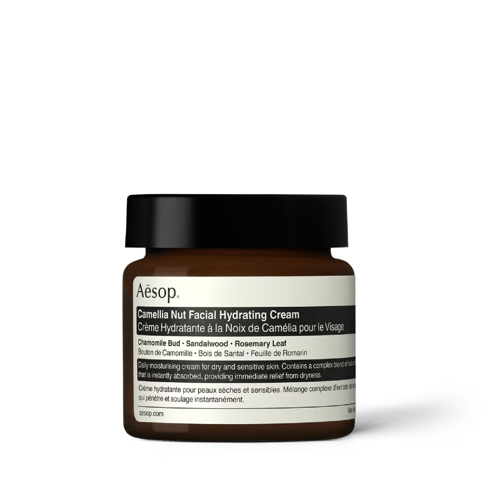 Aesop Camellia Nut Facial Hydrating Cream | Rich Hydration for Immediate Relief From Dryness | Nourshing Blend of Nut and Plant Extracts | 2.0 oz