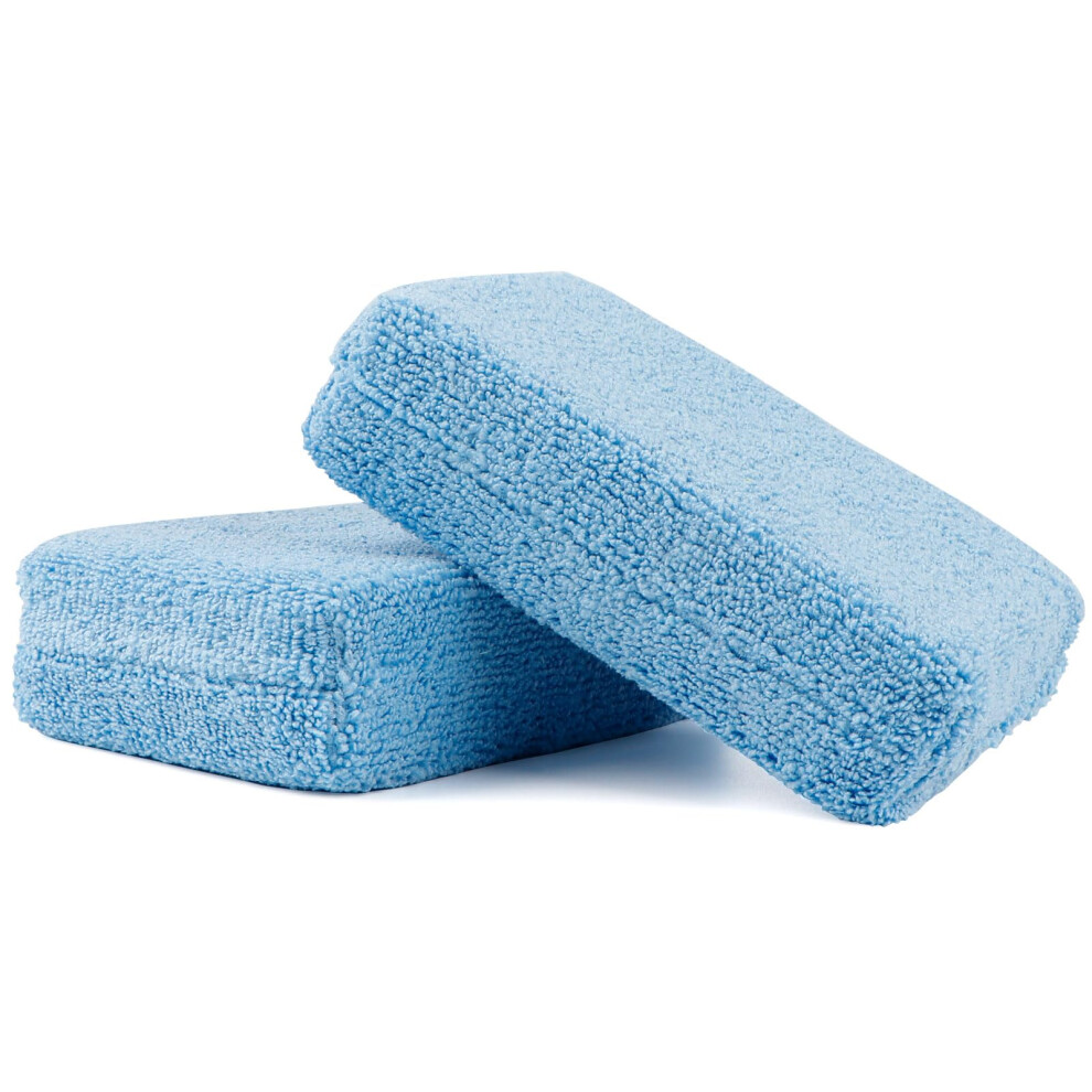 Aidea Microfiber Applicator Pads-2Pack Car Wash Sponge Premium Microfiber Sponge And Cleaning Pads Perfect For Effortless Wax Sealant And Co 6958453411437