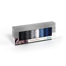AMANN USA Mettler Silk Finish Cotton Gift Pack 8/Pkg Seralon Thread Winter Box Multicolor 8 Count