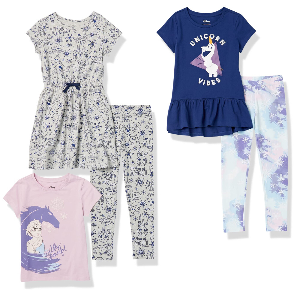 Amazon Essentials Disney  Marvel  Star Wars Princess girls Mix-and-Match Outfit Sets (Previously Spotted Zebra)  greyNavyPink  FrozenDoodles  XX-Large