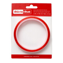 American Crafts This To That Double-Sided Super Sticky Tape  0.5 by 5-Yard  Red