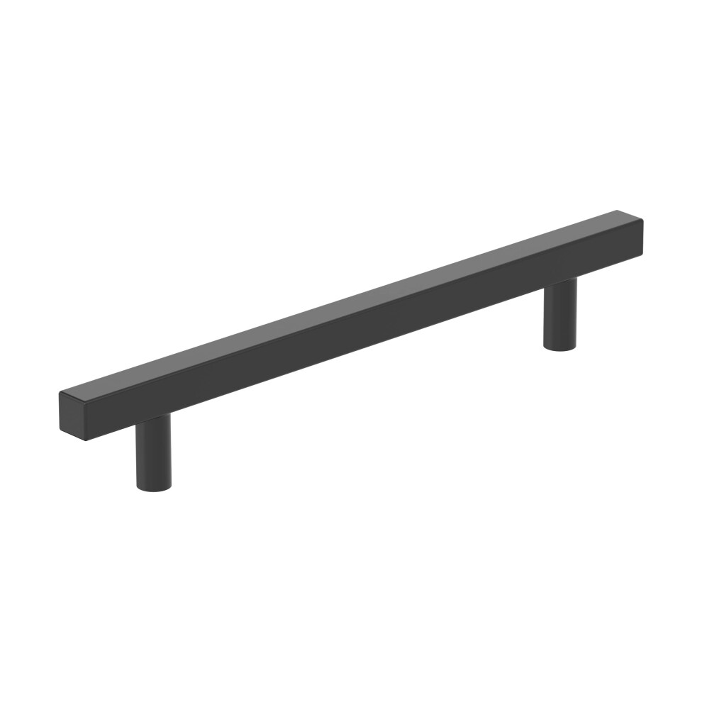 Amerock 10BX37178MB | Matte Black Cabinet Pull | 6-5/16 inch (160mm) Center-to-Center | 10 Pack | Bar Pulls Square | Furniture Hardware-image-OPC-PFRPJD6-NEW