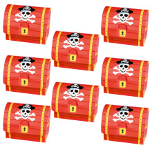 amscan International Favour Box Pirates Treasure Pack of 8