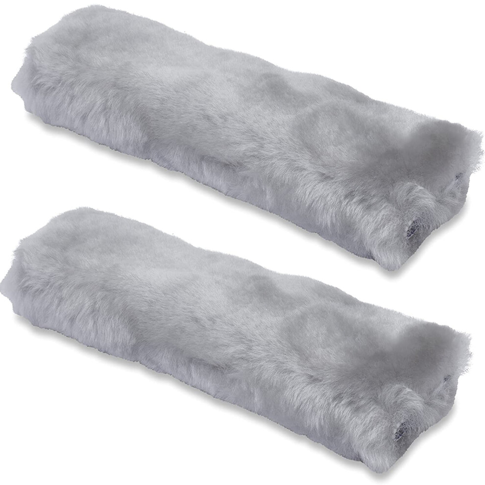 Andalus Australian Sheepskin Seat Belt Covers - Pack Of 2 Hypoallergenic Ultra Soft Shoulder Seatbelt Covers For All Ages Vehicle Types Models & Ba 721456911688