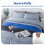 Andency Stripe Comforter Set Full Size (79x90 Inch)  3 Pieces Gray and Blue Patchwork Striped Comforter  Soft Microfiber Down Alternative Comforter Be 3