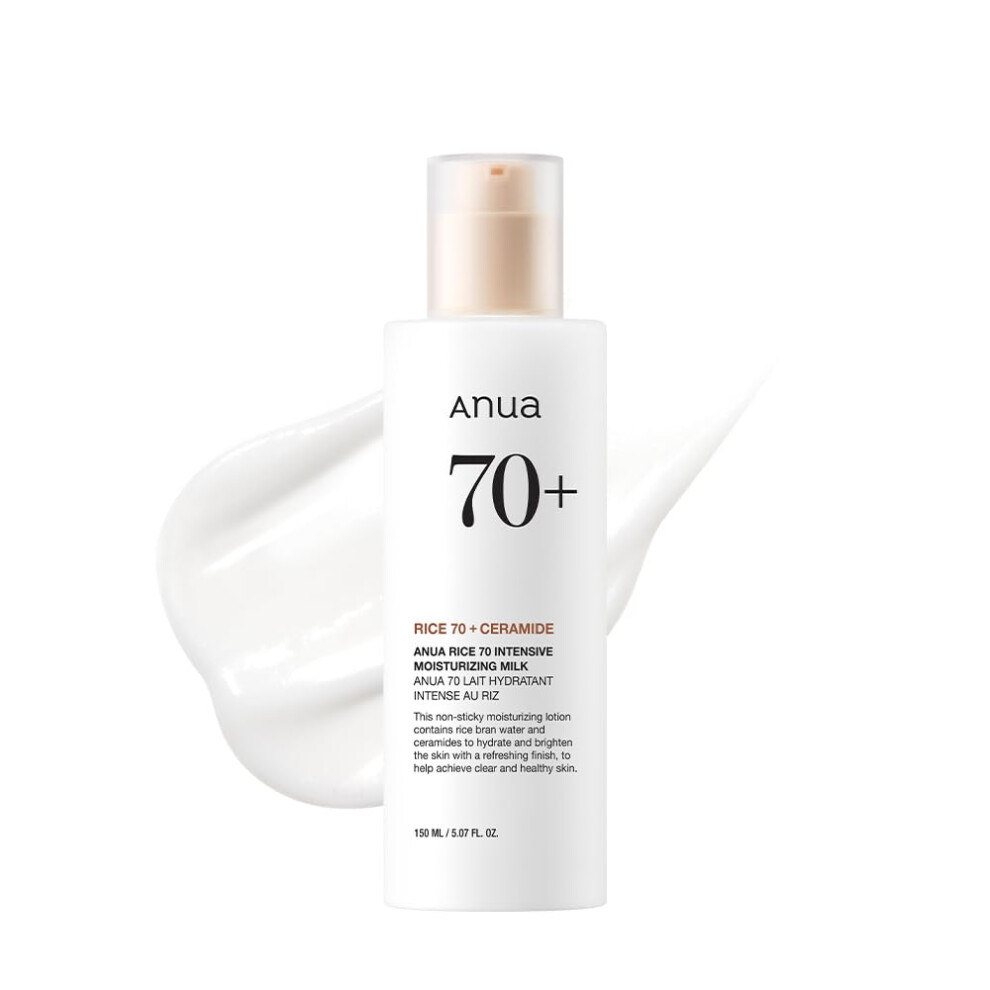 Anua Rice 70 Intensive Moisturizing Milk Lotion For Deep Hydration And Nourishing Glowy Glass Skin Rice Water Niacinamide Ceramides Lightwe