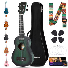 Aodsk ukulele til begyndere Uke Starter Bundle Kit 21 tommer ukelele med gratis gig taske rem Professionel akustisk soprano ukelele Four String W