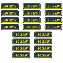 Aolamegs munitiekist vinyl stickerset decal label .40S&W (20 stuks/.40S&W)