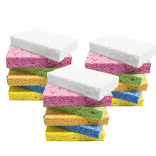 ARCLIBER Reinigingsspons Cellulose Krasvrij voor Keuken Badkamer Auto's Kleurrijke gecomprimeerde spons (18 stuks)