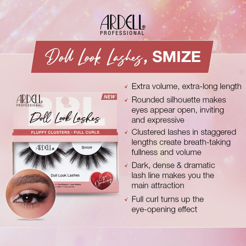 Ardell Ardell Doll Lashes Smize - Dramatic Fluffy Volume False Eyelashes  Long-Lasting Strip Lashes  1 Pack 1