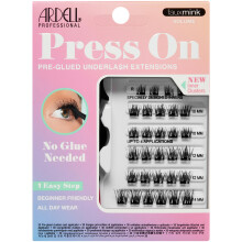 Ardell Press On voorgelijmde wimperverlenging met applicator - Fauxmink Volume Aanpasbare DIY Lash Clusters Beginnersvriendelijk Individuele wimpers