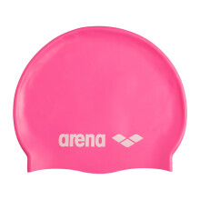 Touca de Natação Unissex Arena Classic em Silicone para Mulheres e Homens, Rosa Brilhante