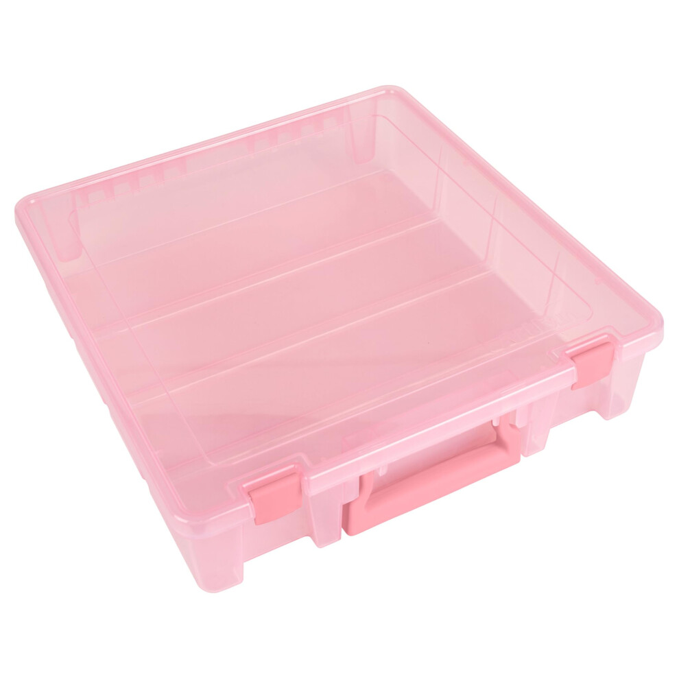 ArtBin 6955RK Super Satchel 1-Compartment Box  Art & Craft Organizer  1-Pack  Translucent Blush