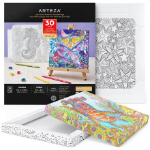 Arteza felnott kifestoknyv 121 x 135 hvelyk 30 lapok cen illusztrcik 215 lb papr diy sznezo lapok 8 x 8 hvelykes keretekre kszl