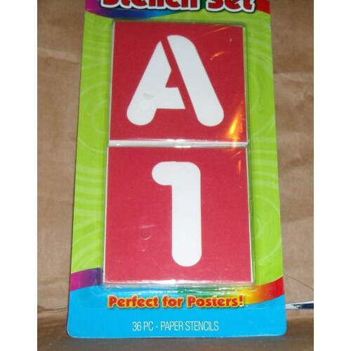 ArtSkills! - Set de ?abloane - 36 de ?abloane de hrtie - Litere ?i numere