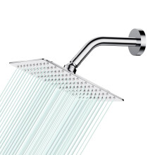 Auleend Square Shower Head Flow Flow en acier inoxydable carre Precipitant la tete de douche de douche Conception de haute pression Meme a faible