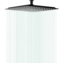 Auleend Square Shower Head Flow Flow en acier inoxydable carre Precipitant la tete de douche de douche Conception de haute pression Meme a faible