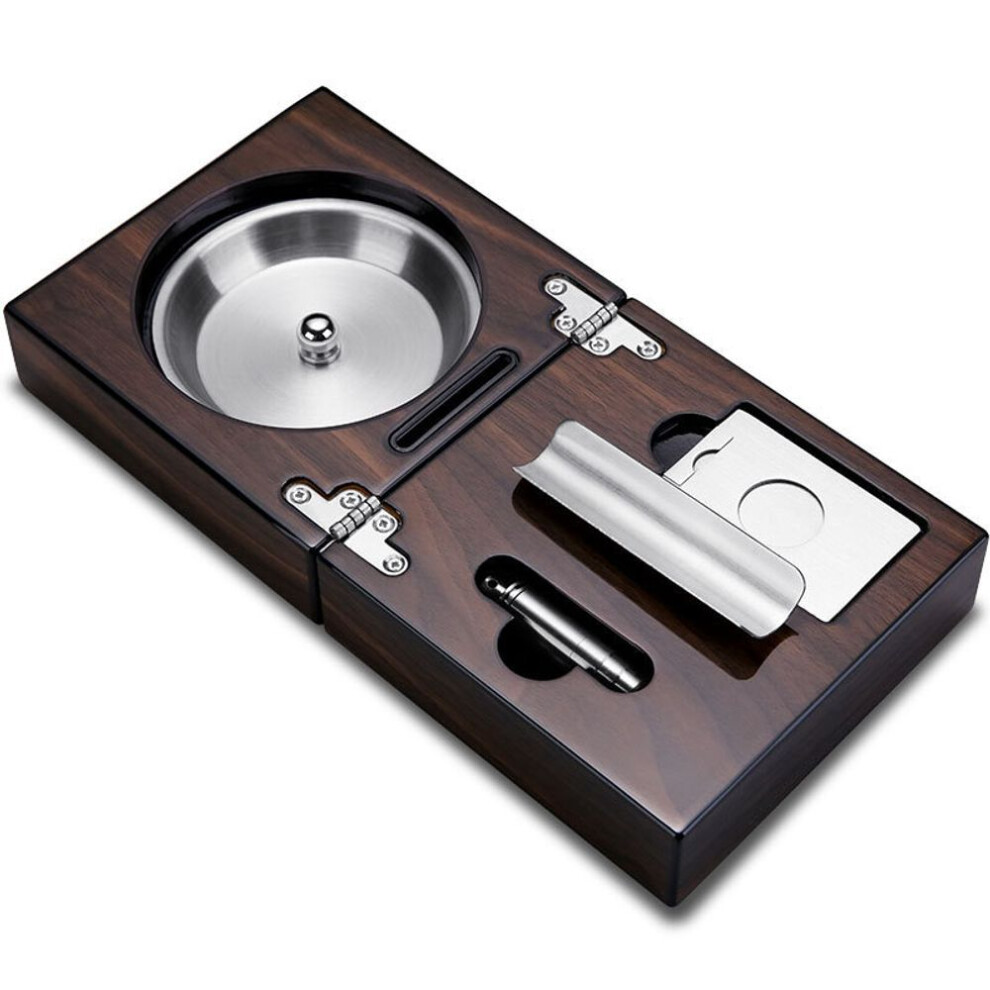 Yeuligo Eggplant Cigarloong Dragon Cigar Ashtray Suit Portable Cigar Ashtray Cigar Cutter Cigar Drill Cigarette Holder