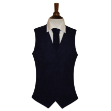 (M) Lloyd Attree & Smith Suede Effect Gents Waistcoat Vest - Navy