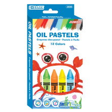BAZIC Oil Pastel Jumbo 12 Color  Assorted Colors Coloring Drawing Pastel  Art Tool for Kids Indoor Activities At Home School Supplies  1-Pack