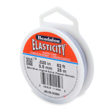 Snur elastic Beadalon Elasticity 05 mm 020 n argint satinat 25 m 82 ft
