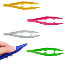 BEADNOVA Kraalpincet Plastic pincet Ambachtelijke pincet voor doe-het-zelf sieraden maken Familieschool Kralenproject (geassorteerde kleuren 5 stuks)
