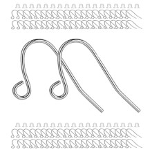 BEADNOVA Ganchos para Brincos 150pcs Aço Inoxidável Kits com Bases de Borracha