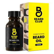 Óleo de Barba Premium de Cedro para Homens - Óleos Naturais de Rícino & Amêndoa - Condicionador de Barba