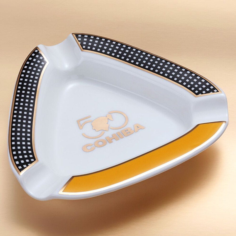 Cigar Ashtray Ceramic Large Diameter 3-piece Smoke Tank European Style Living Room Decoration Gift Box Cuban Cigar Ash-image-OPC-PGBVZ87-NEW