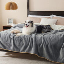 Capa Impermeável Bedsure para Cama - Cobertor de Sherpa para Cães Grandes, Reversível